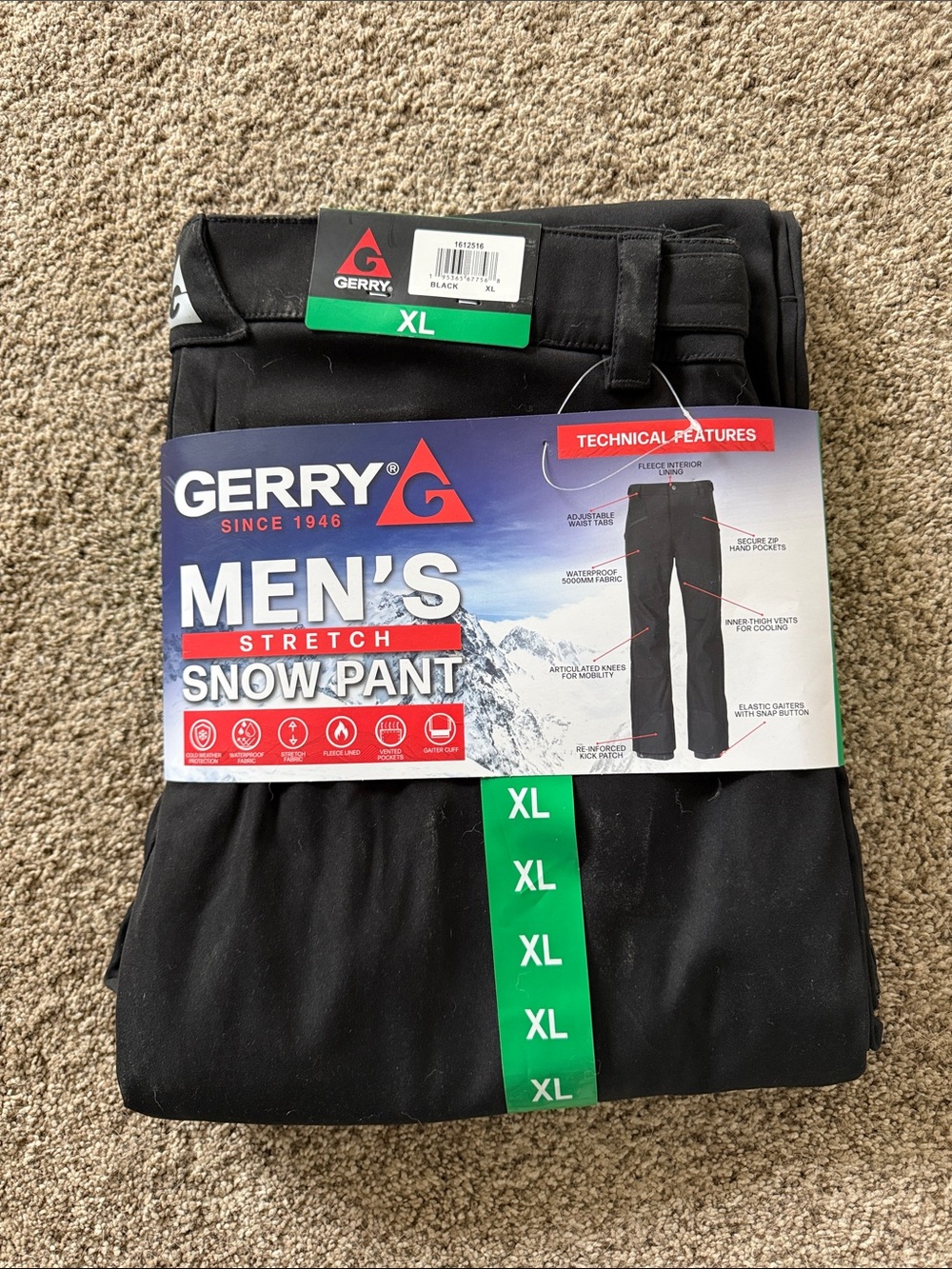 Gerry Weber Men's Stretch Snow Pants - Black
